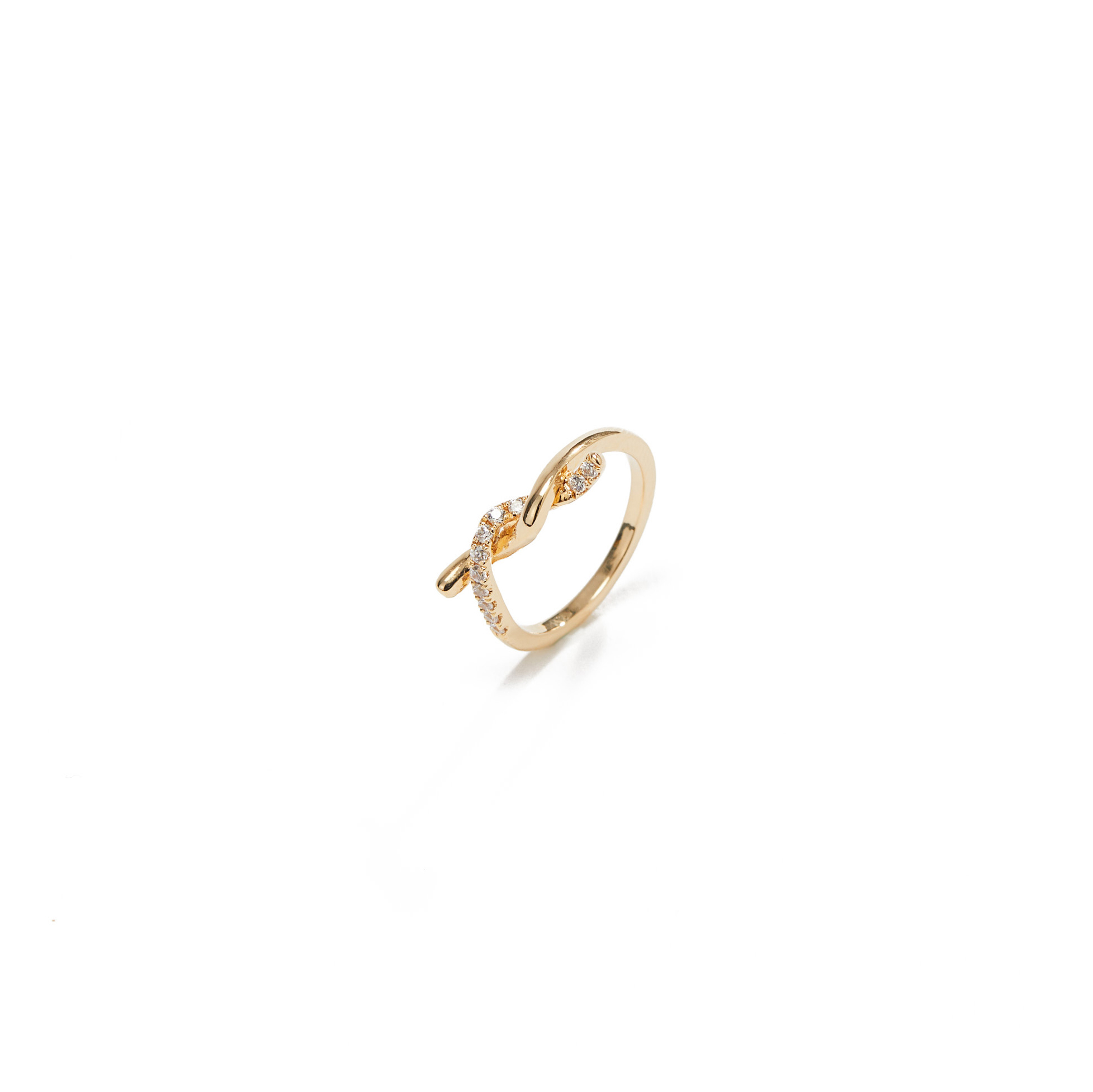 Simple Helix Diamond Ring Yellow Gold – ARTISMI | Fine Jewelry